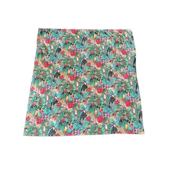 90s vintage Rainforest exotic bird shower curtain cotton jungle animal toucan - Picture 5 of 5